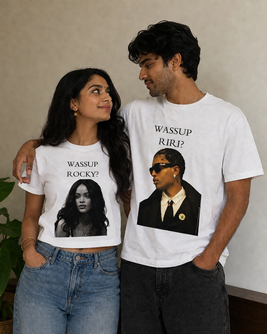 Wassup Riri/ Wassup Rocky Matching Couple Tee